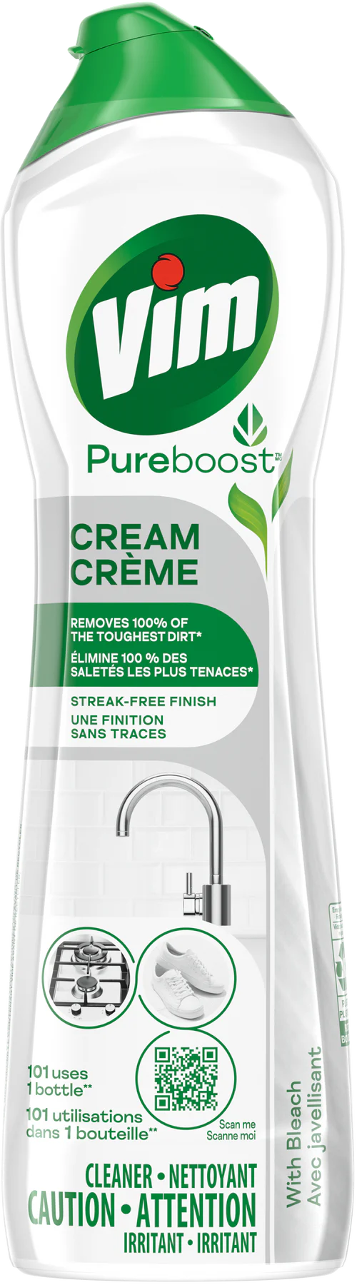 Vim Pureboost Cream With Bleach Cleaner (500mL)