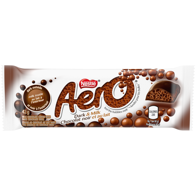Aero Dark & Milk Chocolate Bar (24x42gm) - Quecan