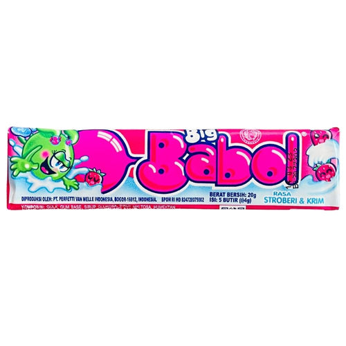 Big Babol Gum Stick - Strawberry&Cream (Pack of 20) - Quecan
