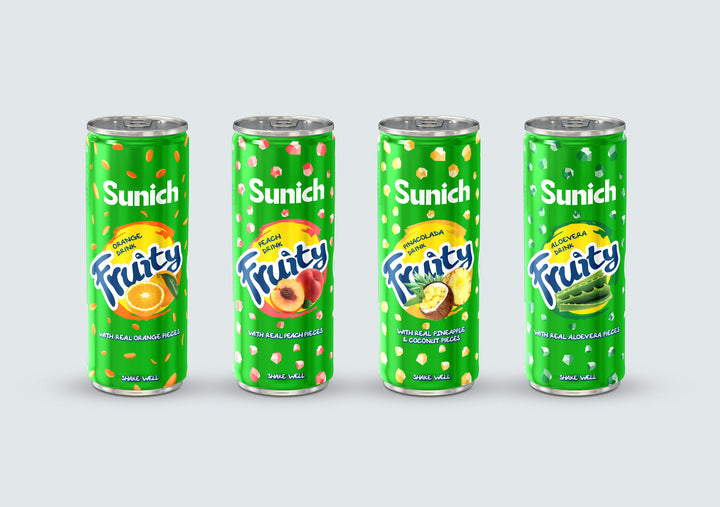 Sunich Fruity with Real Fruit Pieces (24 x 240mL) (Can dep).