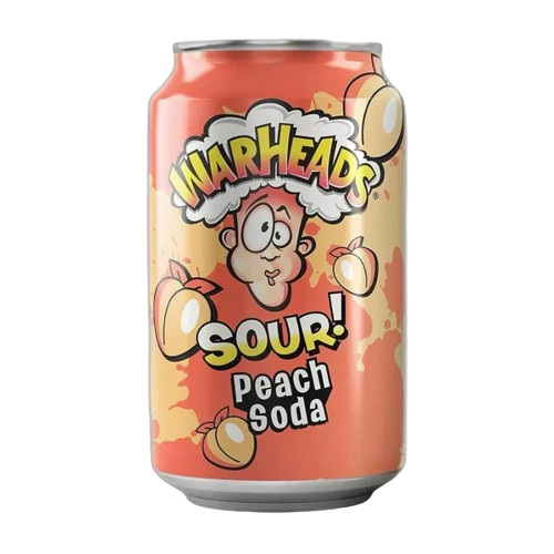 Warheads Peach Sour Soda (12x330ml) (Can Dep) - Quecan