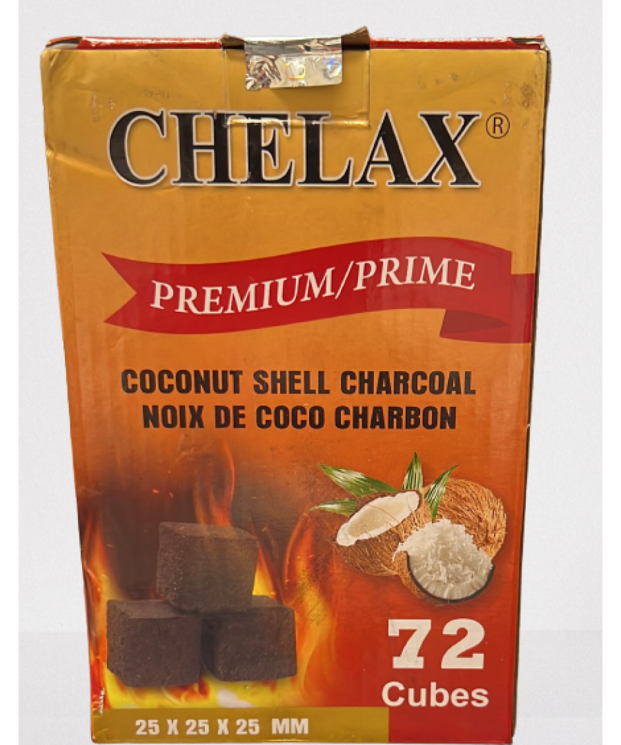 Chelax - Premium Charcoal Coconut Shell (Box of 72) - Quecan