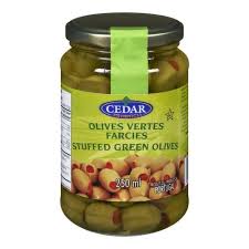 Cedar Stuffed Green Olives (250ML) - Quecan