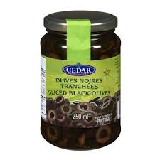 Cedar Sliced Black Olives (250ML) - Quecan