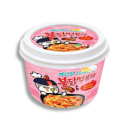 Samyang Carbo Hot Chicken Flavor Bowl Toppokki (16x185g) - Quecan