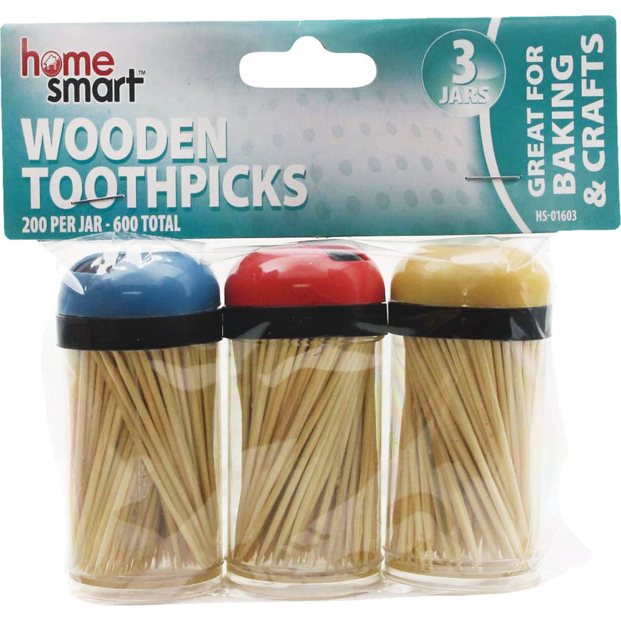 Home Smart Wooden Tooth Picks (6 Pack of 3) - Quecan