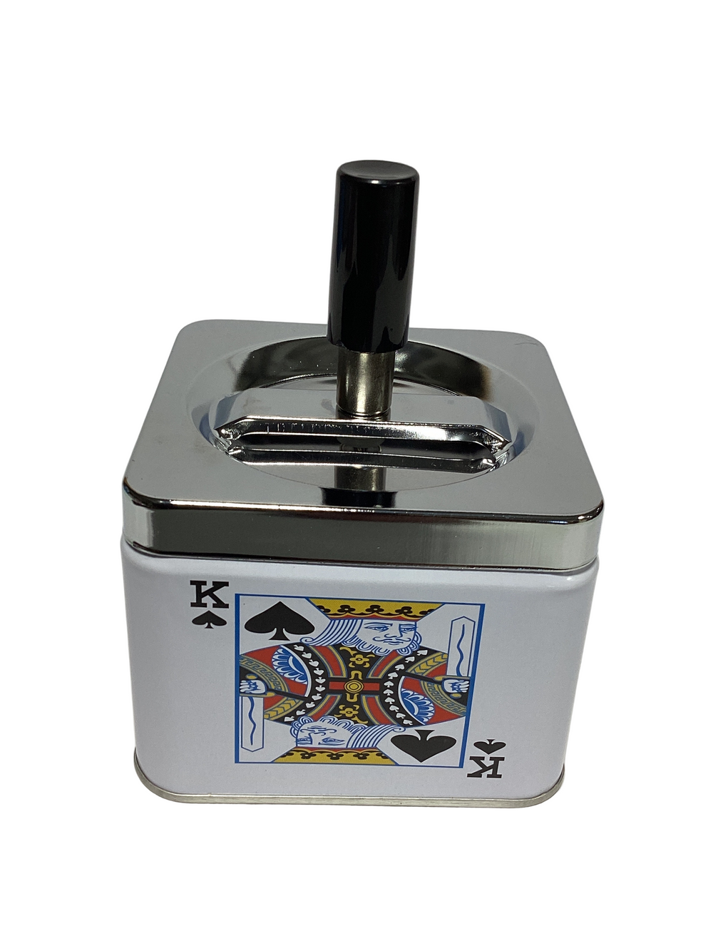 Metal Spinning Top Ashtray Square Shape (9x9x7 cm) - Quecan
