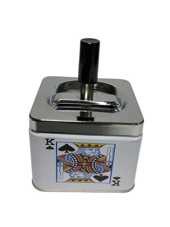 Metal Spinning Top Ashtray Square Shape (9x9x7 cm) - Quecan