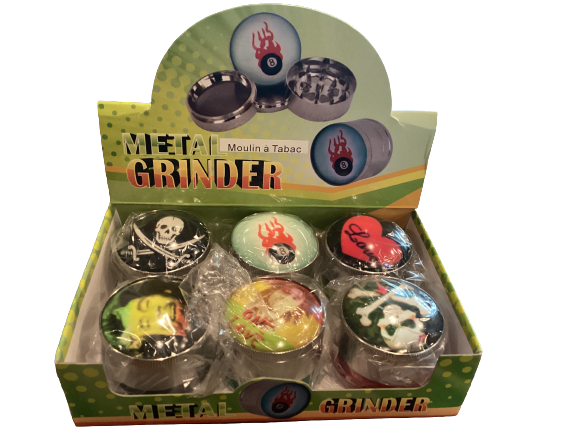 Grinder 4-Part Triangle Teeth 3D Pirate (Box of 6) - Quecan