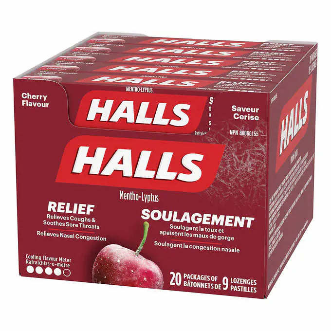 Halls - Cherry (Pack of 20) - Quecan