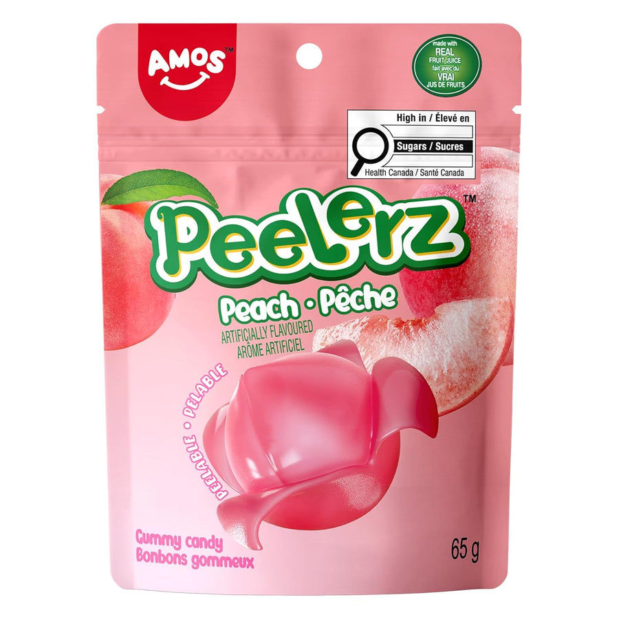 Amos Peelerz Gummy Candy - Peach (65g) - Quecan