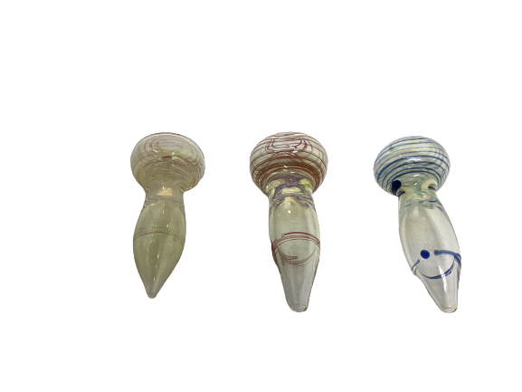 Assorted Peanut Glass Hand Pipe 2.5" - Quecan