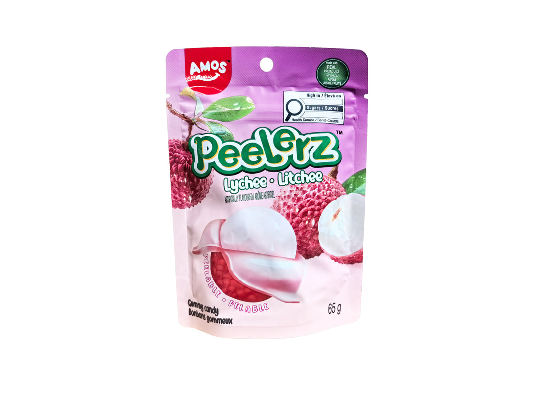 Amos Peelerz Gummy Candy - Lychee (65g) - Quecan