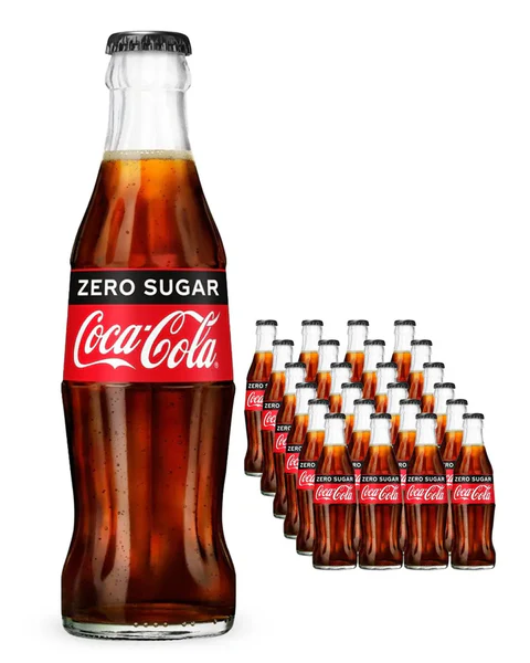 Coca-Cola Zero Sugar Soft Drink Glass Bottle (24 x 355 mL) (Can Dep) - Quecan