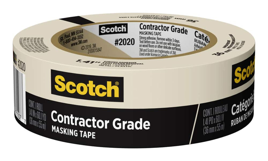 Scotch Contractor Grade Masking Tape 36mm x 55m - Quecan
