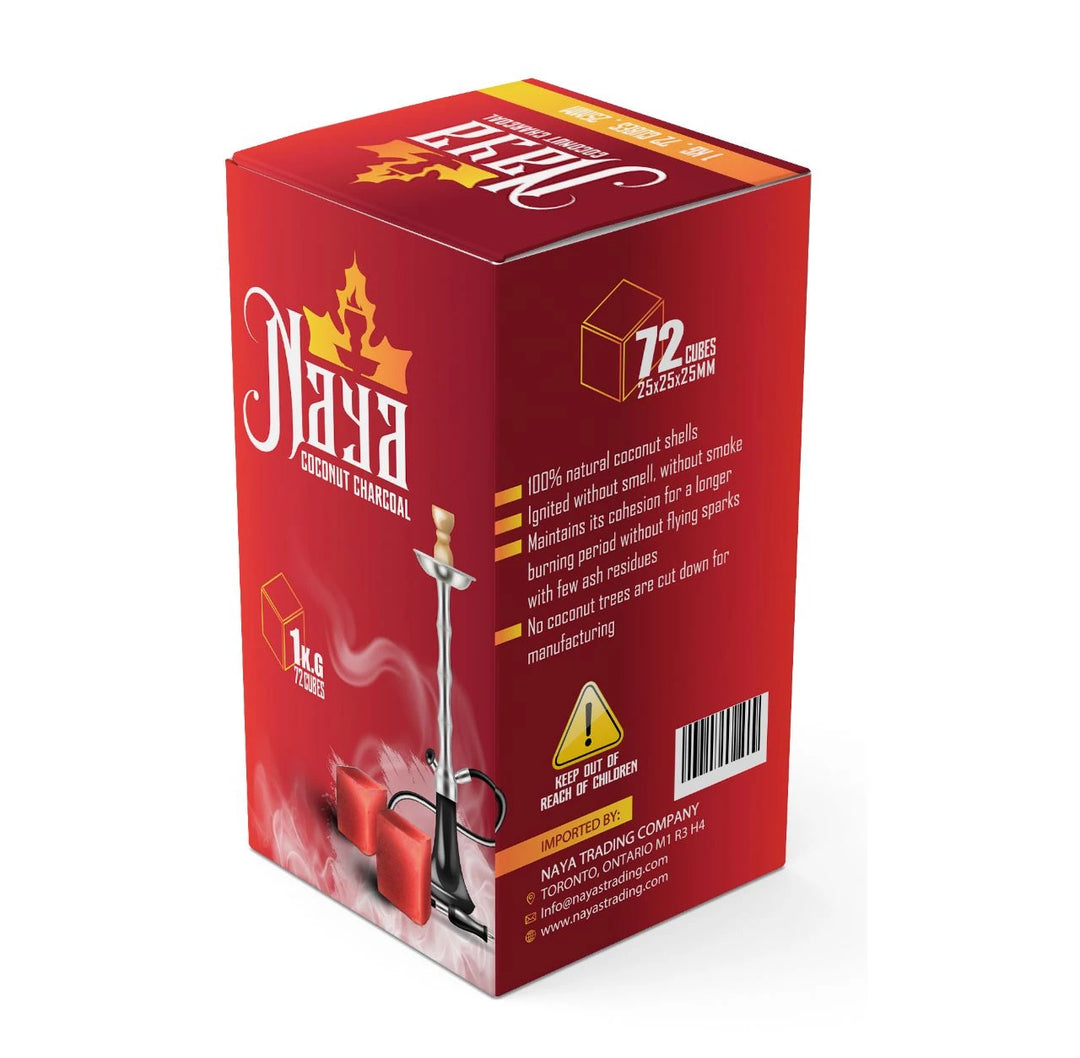 Naya Coconut Charcoal 25MM (Box of 72)