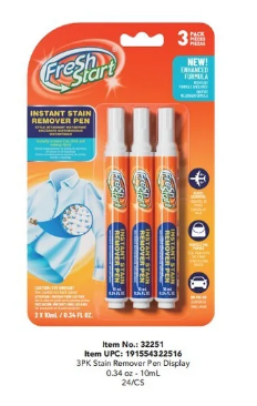 Fresh Start Instant Stain Remover Pen (Pack of 3)