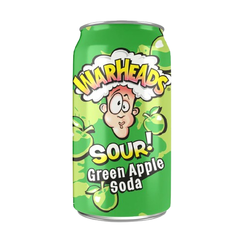 Warheads Green Apple Soda (12x330ml) (Can Dep) - Quecan