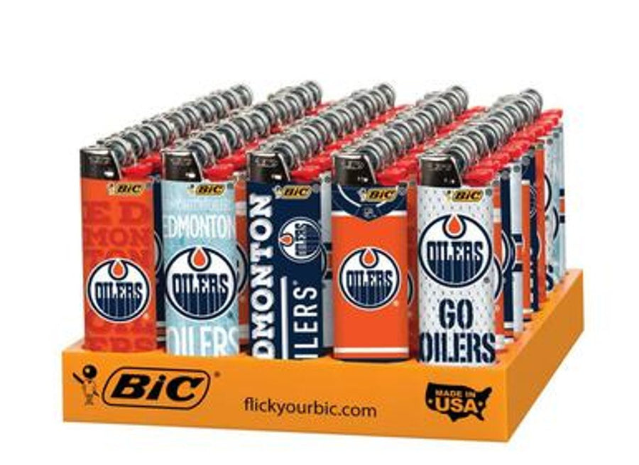 BiC Lighter - NHL Edmonton Oilers (Pack Of 50) - Quecan