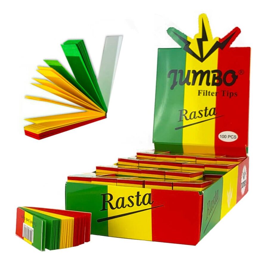 Jumbo Rasta Filter Tips (100pcs/display) - Quecan
