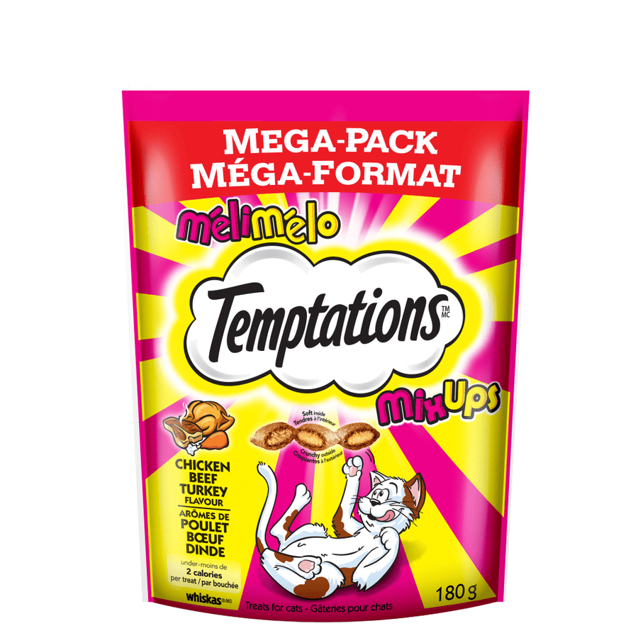 Temptations Treats for Cats -  Mix-ups (Chicken, Beef & Turkey) (180g) - Quecan
