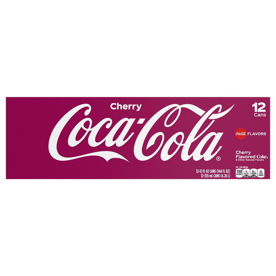 Coca-Cola Soft Drink - Cherry (12 x 355ml) (Can Dep) - Quecan