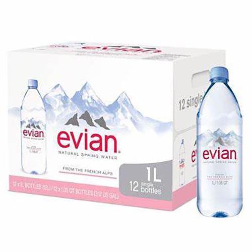 Evian - Natural Spring Water (12 X 1L) - Quecan