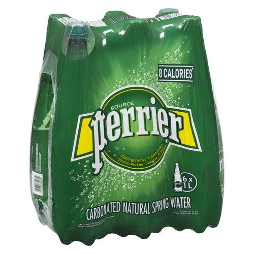 Perrier Carbonated Natural Spring Water - Natural (6 x 1L) - Quecan