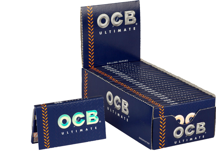 OCB Ultimate Single-Wide/Double Rolling Paper (Box of 25 Booklets) - Quecan