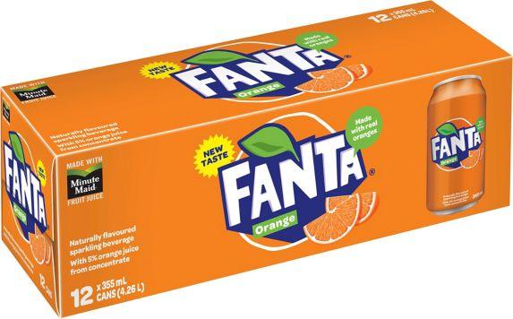 Fanta Orange - Soft Drink (12 x 355ml) (Can Dep) - Quecan