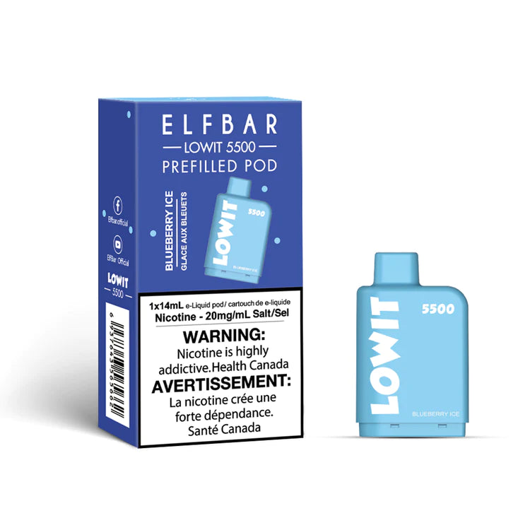ELF Bar LOWIT 5500 Prefilled Pods - (20mg/ml)  (STAMPED) - Quecan