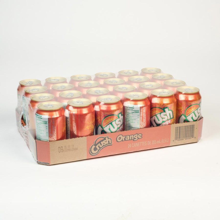 Crush Orange Soda - Soft Drink (24 x 355ML) (Can Dep) - Quecan