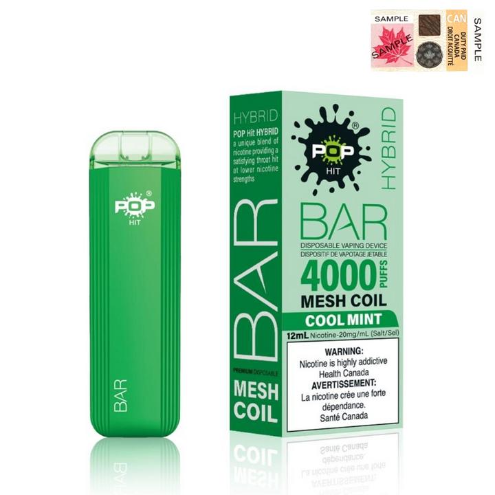 Pop Hit - Bar Hybrid Mesh Coil 4000 Puffs (20mg/ml) (STAMPED) - Quecan