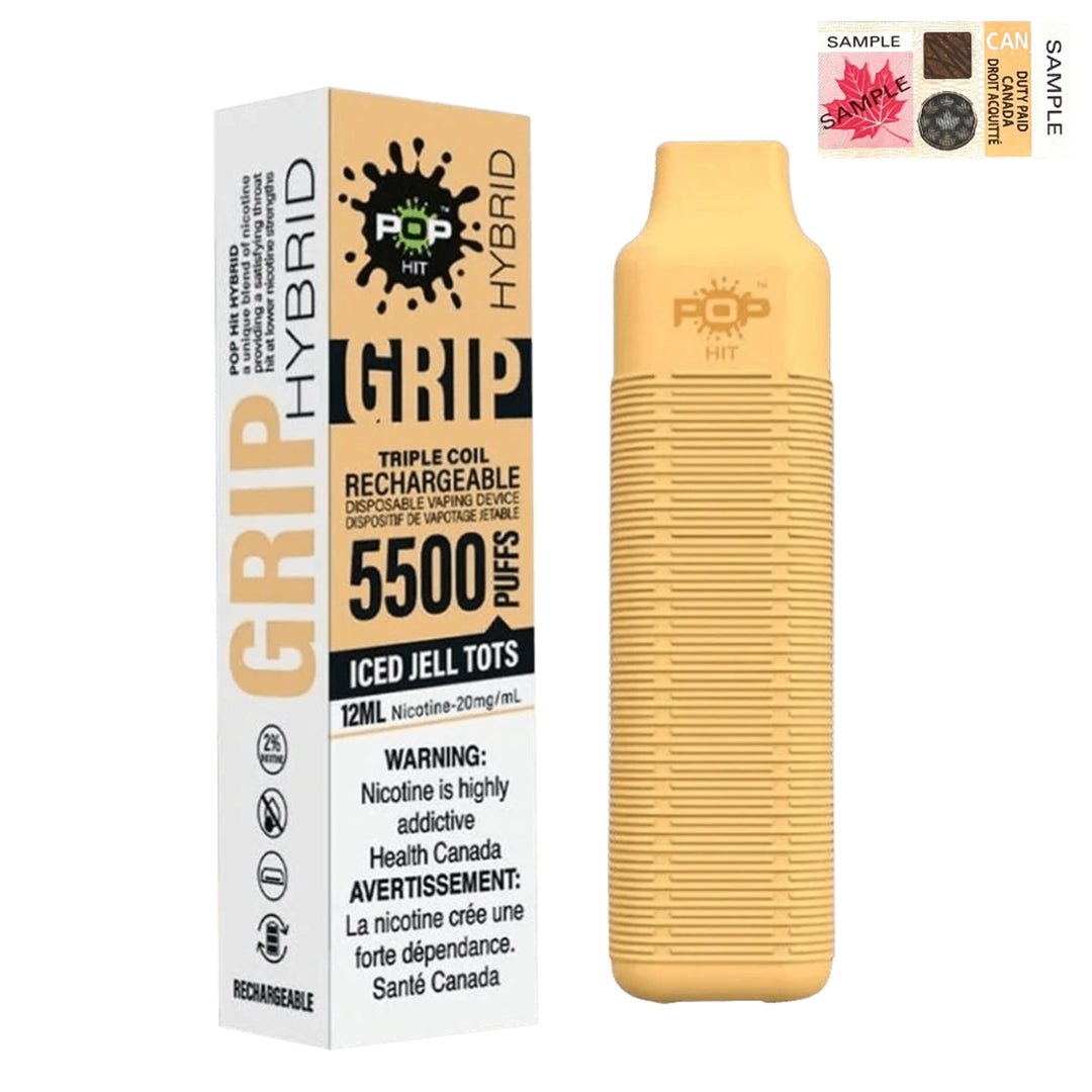 Pop Hybrid Grip 5500 Puff Rechargeable Vape Device  - (20mg/ml) (STAMPED) - Quecan