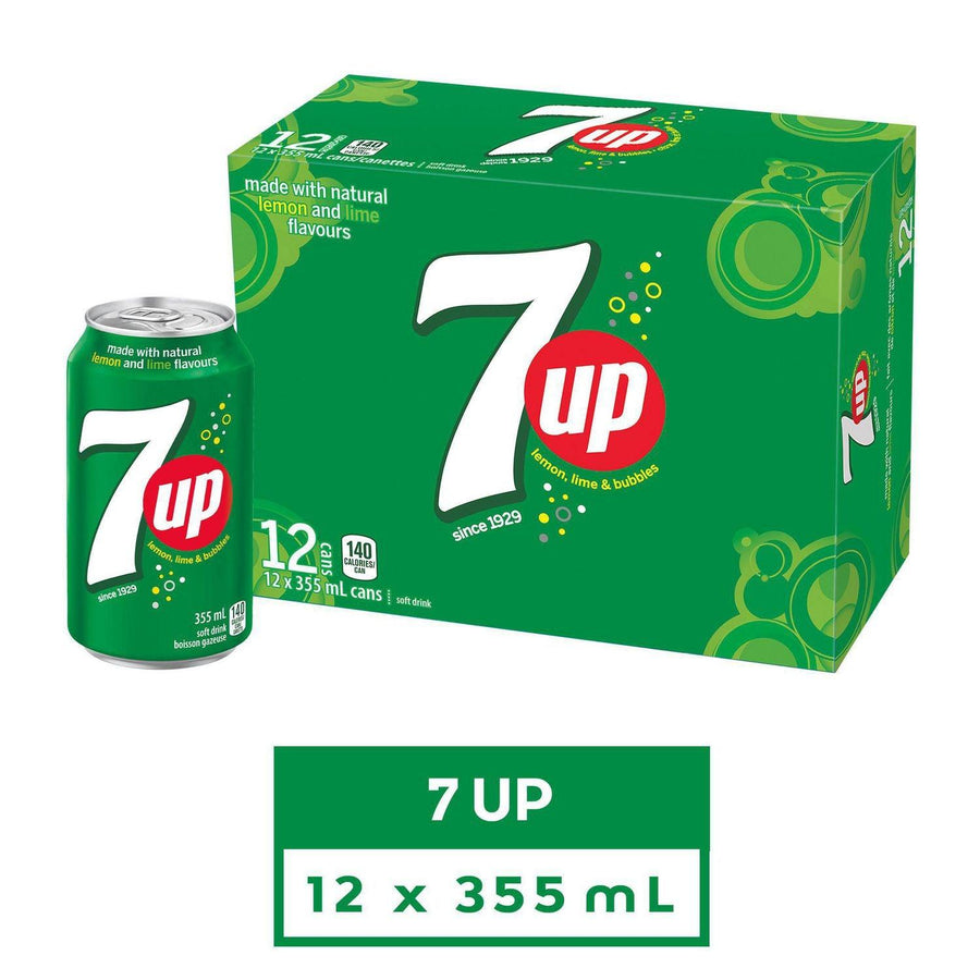 7UP - Soft Drink -  Original (12 x 355ml) (Can Dep) - Quecan