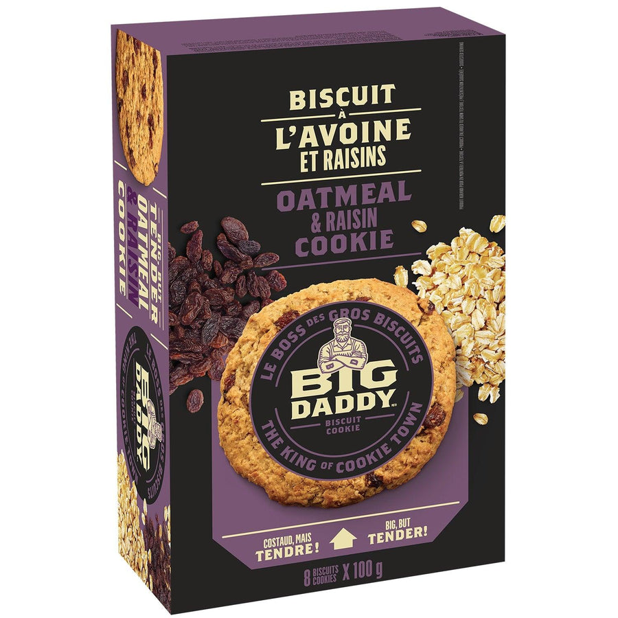 Big Daddy - Biscuit Cookie (8x100G) Oatmeal & Raisin - Quecan