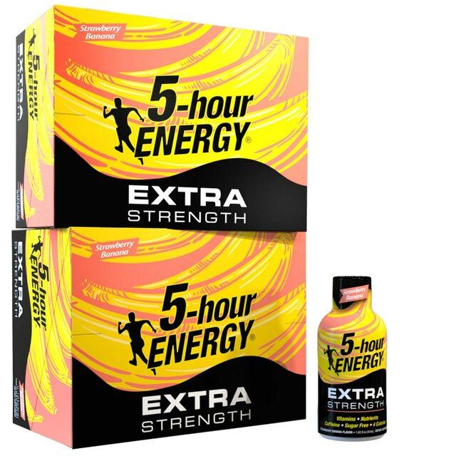 5-Hour Extra Strength Energy Drink -  Strawberry Banana (12 x 57ml) - Quecan