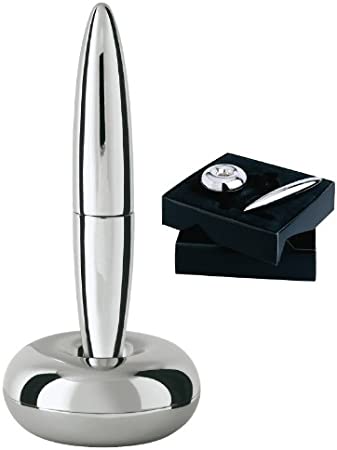 Floating Wobbling Silver  Magnetic Desk Pen - Quecan