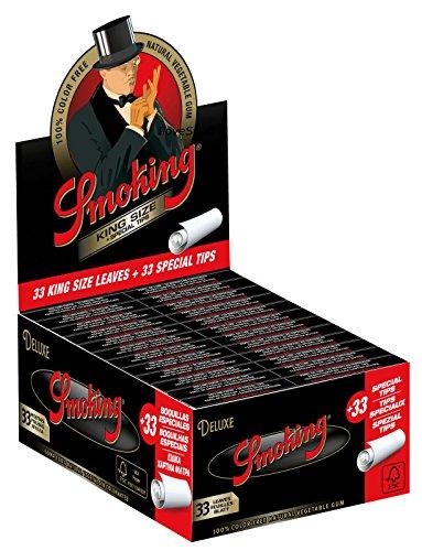 Smoking Deluxe 2.0 King Size + Filters (Box of 33 Booklets + 33 Filters) - Quecan