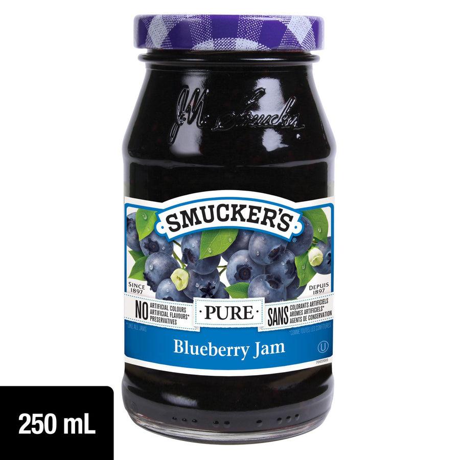 Smucker's Pure Blueberry Jam 250Ml - Quecan