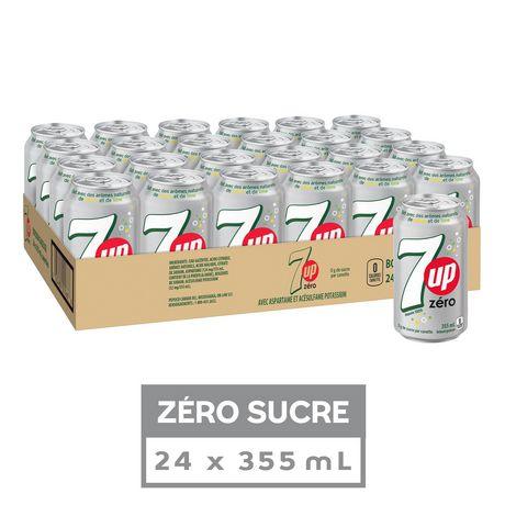 7UP - Soft Drink -  Zero/Diet (24 x 355ml) (Can Dep) - Quecan