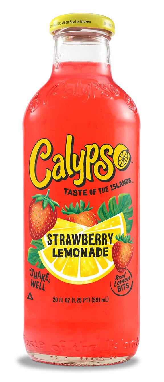 Calypso Lemonade -   Strawberry (12 x 473ml) - Quecan