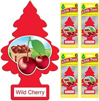 Little Trees Car Air Freshener (Pack of 24) Wild Cherry - Quecan
