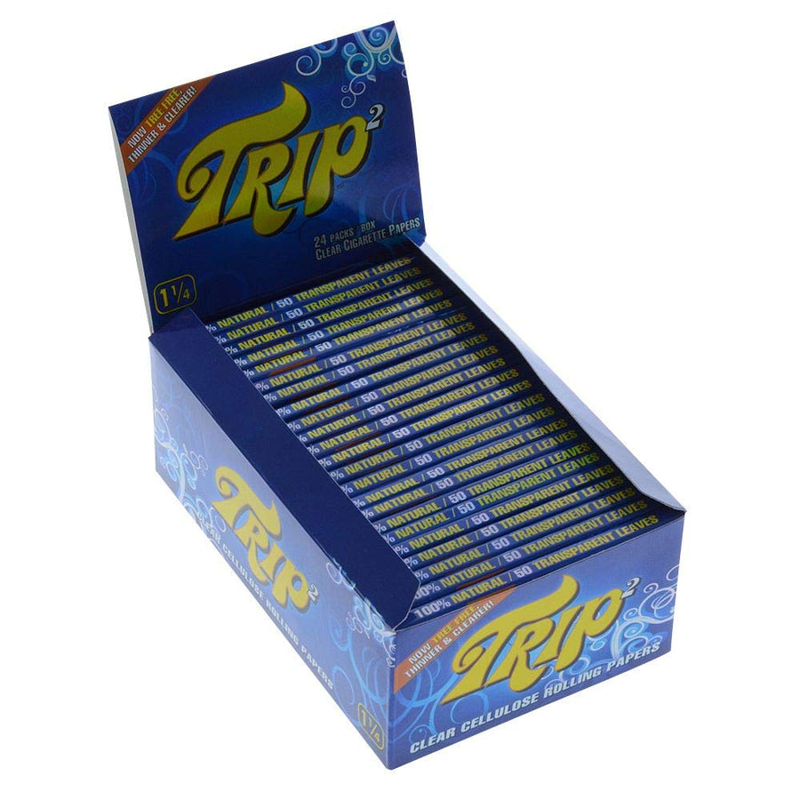 Trip Clear Rolling  Paper 1 1/4 (Box of 24) - Quecan