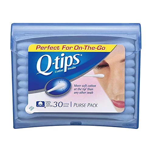 Q-tips Cotton Swabs Purse Pack (30 Swabs) - Quecan