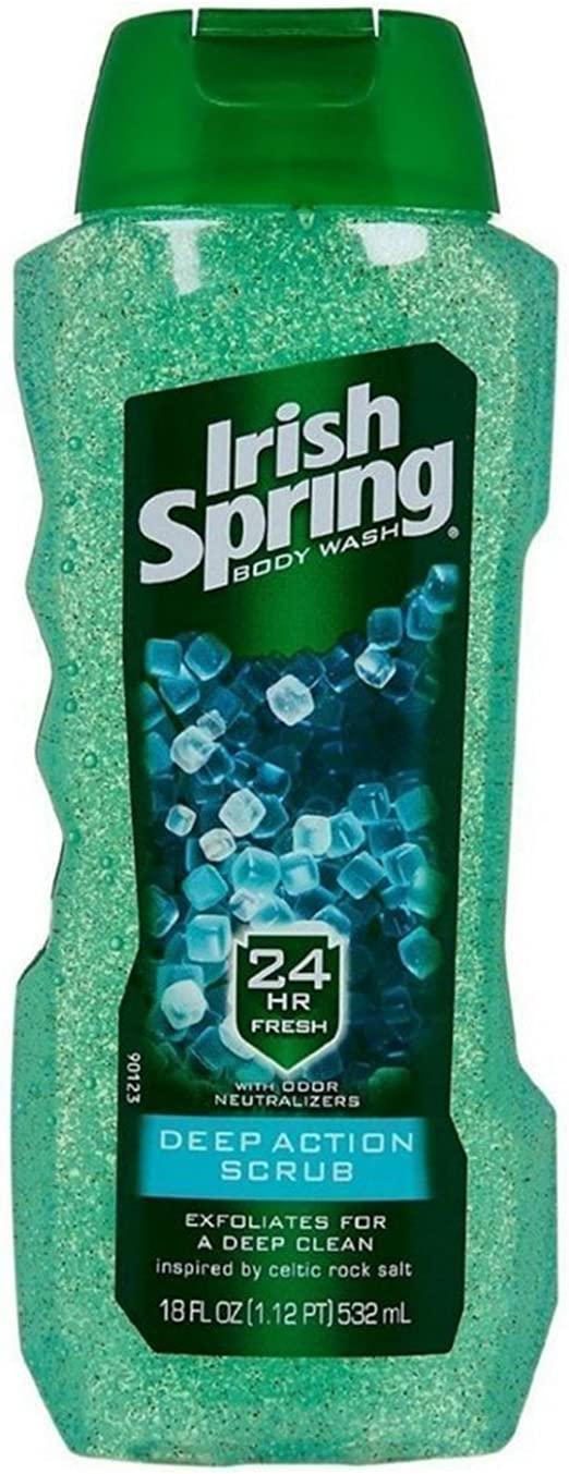 Irish Spring Body Wash - Deep Action Scrub (532ml) - Quecan