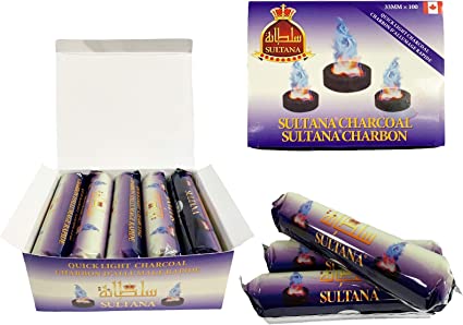 Sultana Charcoal (Box of 10) - Black - Quecan
