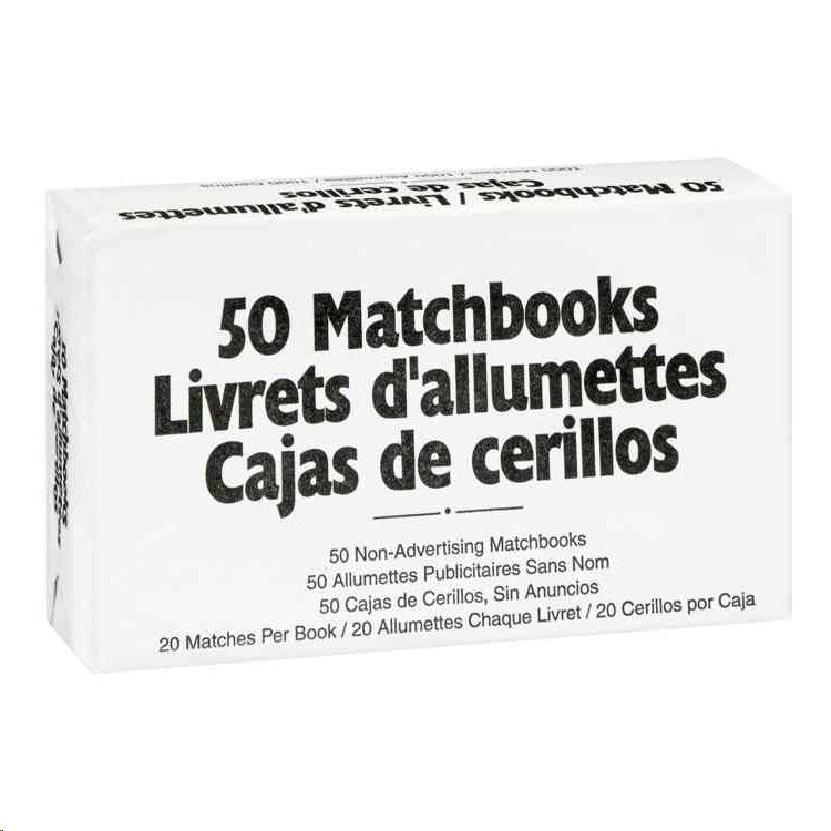 Eddy Matches - 50 Matchbooks (20 Matches Per Display) - Quecan