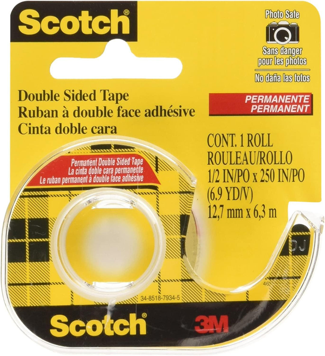 Scotch Double Sided Tape 12.7mm x 6.3m - Quecan