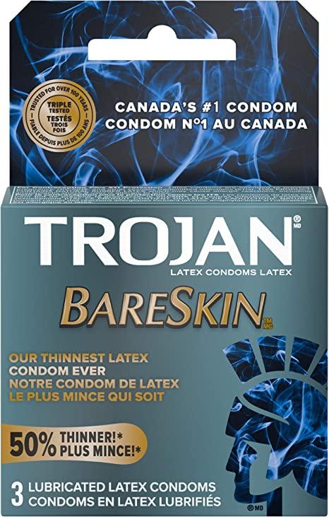 Trojan Condoms - Ultra Thin Bareskin (Pack of 6) - Quecan